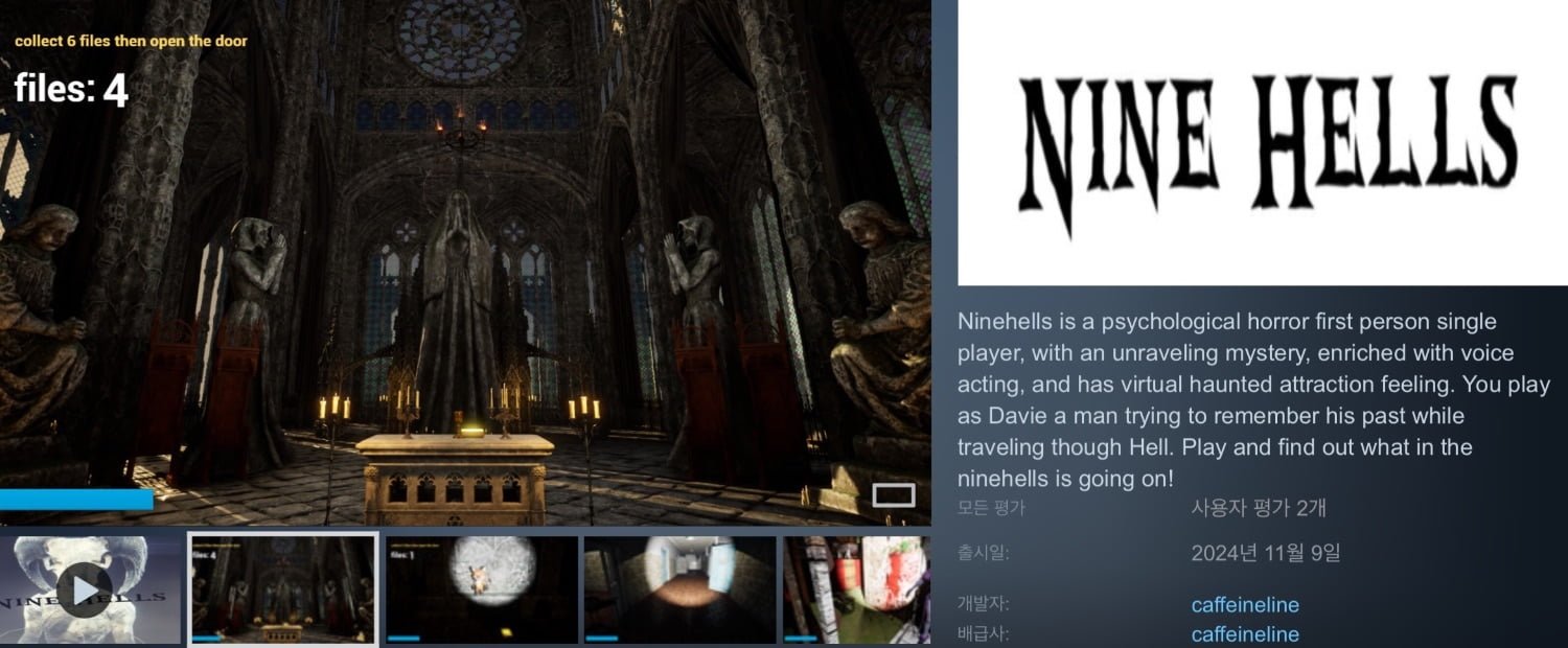 스팀에서 갑자기 뜨는 심리공포물, 나인헬즈가 커뮤니티를 달구는 이유