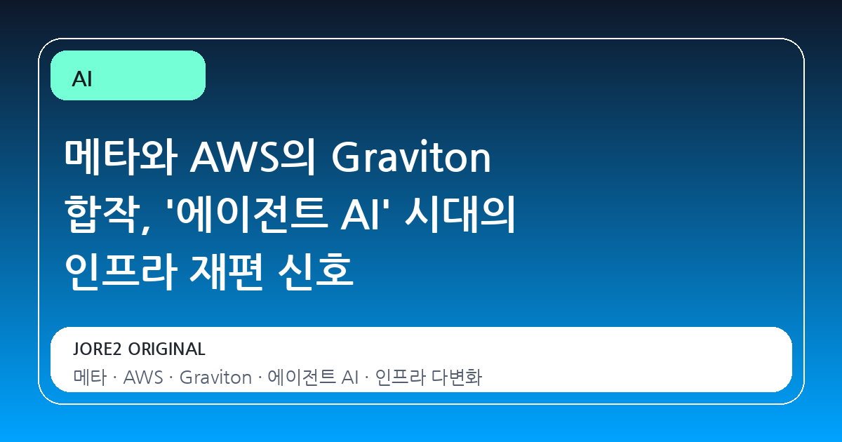 메타와 AWS의 Graviton 합작, '에이전트 AI' 시대의 인프라 재편 신호