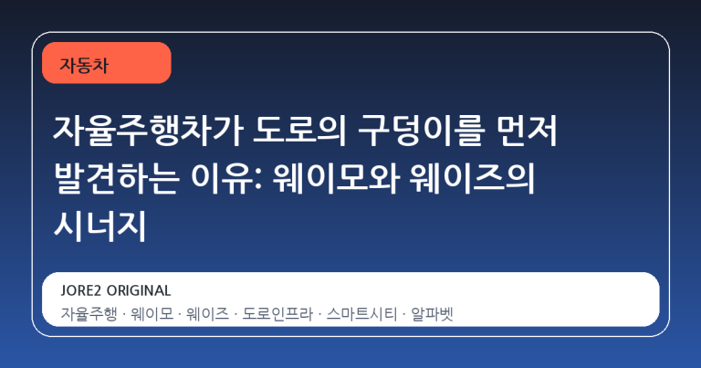 자율주행차가 도로의 구덩이를 먼저 발견하는 이유: 웨이모와 웨이즈의 시너지