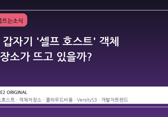 왜 갑자기 '셀프 호스트' 객체 저장소가 뜨고 있을까?