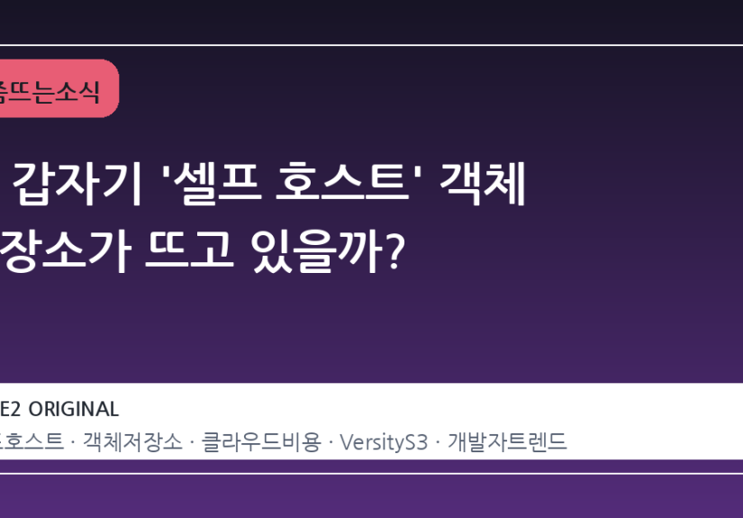 왜 갑자기 '셀프 호스트' 객체 저장소가 뜨고 있을까?