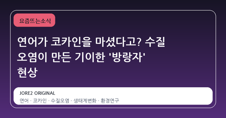연어가 코카인을 마셨다고? 수질 오염이 만든 기이한 '방랑자' 현상