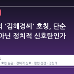김어준의 '김혜경씨' 호칭, 단순 실수가 아닌 정치적 신호탄인가