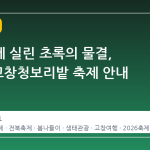 봄바람에 실린 초록의 물결, 2026 고창청보리밭 축제 안내