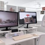 홈오피스 효율화의 새로운 기준, 높이 조절형 듀얼 모니터 받침대의 부상