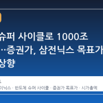 반도체 슈퍼 사이클로 1000조 원 전망…증권가, 삼전닉스 목표가 잇달아 상향