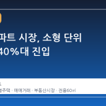 서울 아파트 시장, 소형 단위 점유율 40%대 진입