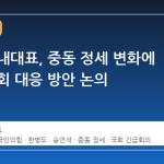 여야 원내대표, 중동 정세 변화에 따른 국회 대응 방안 논의
