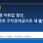 171만 명 미취업 청년, 직무훈련과 구직장려금으로 새 출발