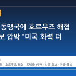 트럼프, 동맹국에 호르무즈 해협 석유 확보 압박 "미국 화력 더 강해져"