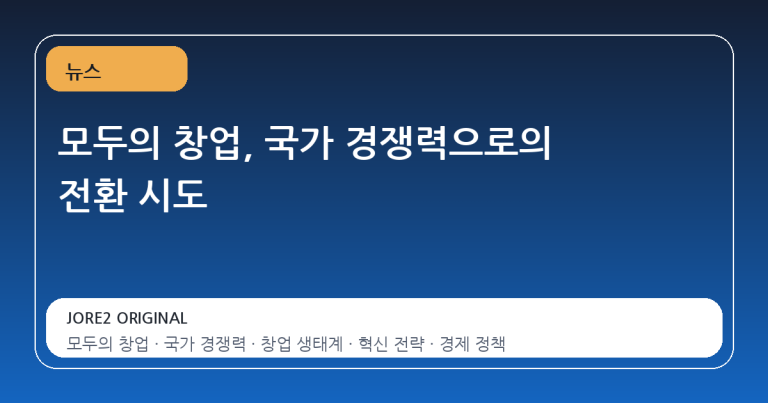 모두의 창업, 국가 경쟁력으로의 전환 시도