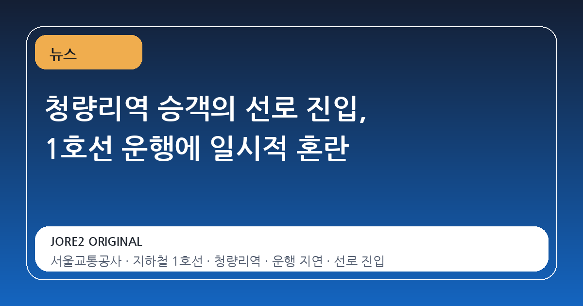 청량리역 승객의 선로 진입, 1호선 운행에 일시적 혼란