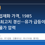 3 월 산업재화 가격, 1985 년 이후 최고치 경신…유가 급등이 불러온 물가 압력