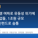 중동 전쟁 여파로 유동성 위기에 처한 기업들, 1조원 규모 구조혁신펀드로 숨통