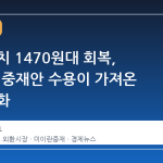 원화 가치 1470원대 회복, 미-이란 중재안 수용이 가져온 시장 변화