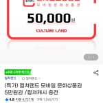 G마켓과 옥션에서 확인된 문화상품권 할인, 5만원권 4만 6천 5백 원대