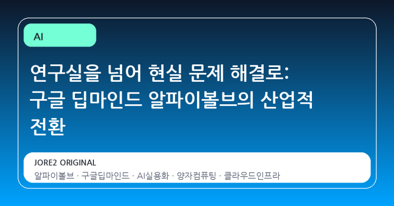 연구실을 넘어 현실 문제 해결로: 구글 딥마인드 알파이볼브의 산업적 전환