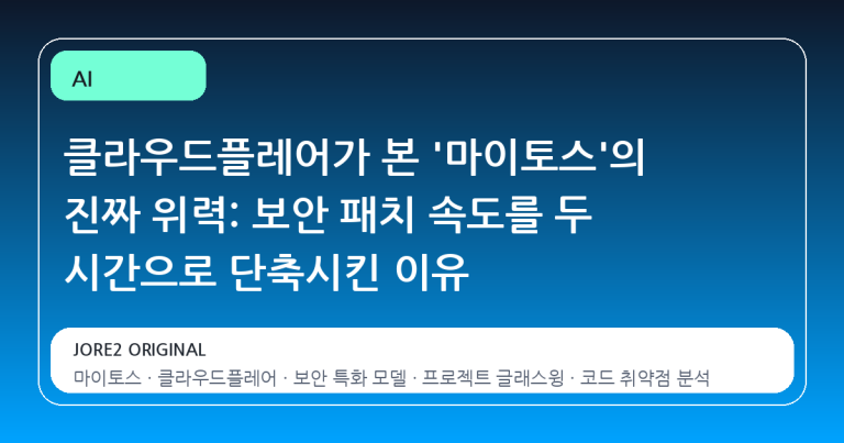 클라우드플레어가 본 '마이토스'의 진짜 위력: 보안 패치 속도를 두 시간으로 단축시킨 이유