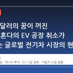 110 억 달러의 꿈이 꺼진 캐나다: 혼다의 EV 공장 취소가 말해주는 글로벌 전기차 시장의 현실