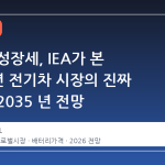 단절된 성장세, IEA가 본 2026 년 전기차 시장의 진짜 흐름과 2035 년 전망