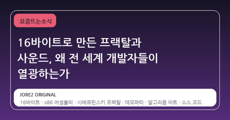 16바이트로 만든 프랙탈과 사운드, 왜 전 세계 개발자들이 열광하는가