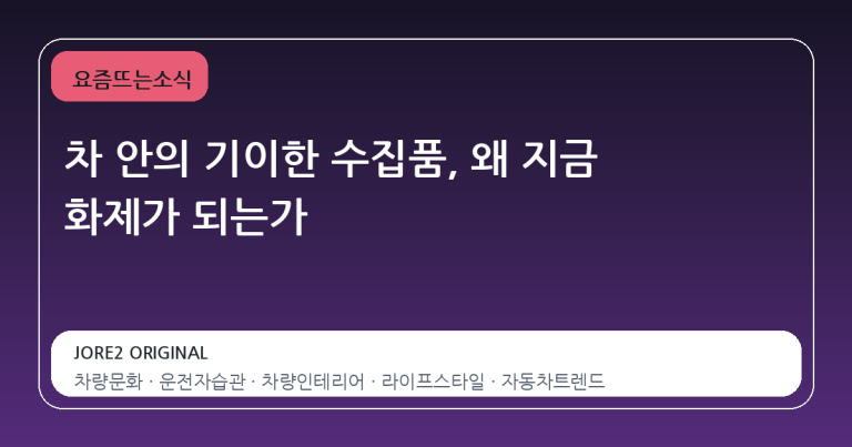 차 안의 기이한 수집품, 왜 지금 화제가 되는가