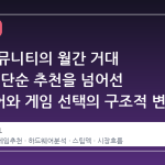 스팀 커뮤니티의 월간 거대 스레드: 단순 추천을 넘어선 하드웨어와 게임 선택의 구조적 변화