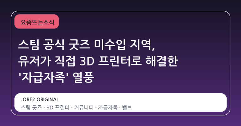 스팀 공식 굿즈 미수입 지역, 유저가 직접 3D 프린터로 해결한 '자급자족' 열풍