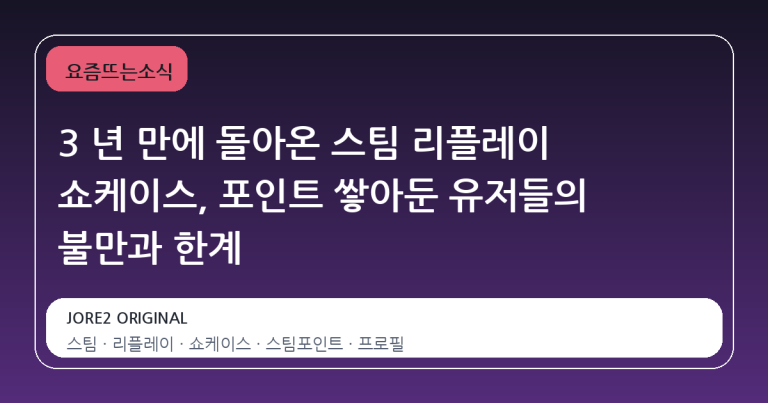 3 년 만에 돌아온 스팀 리플레이 쇼케이스, 포인트 쌓아둔 유저들의 불만과 한계
