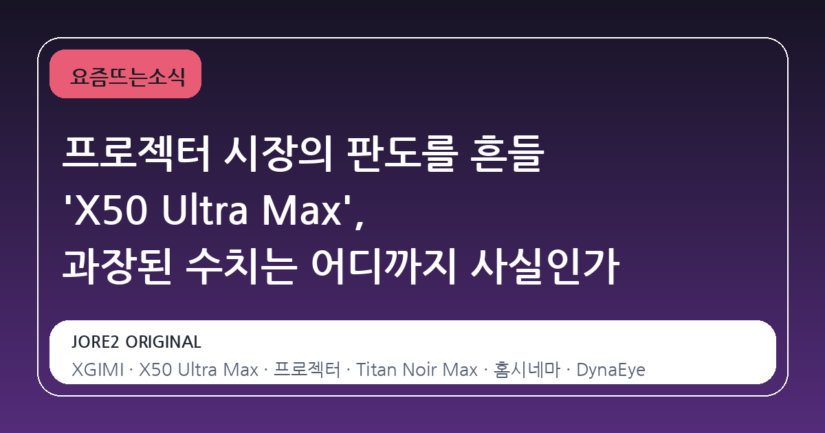 프로젝터 시장의 판도를 흔들 'X50 Ultra Max', 과장된 수치는 어디까지 사실인가