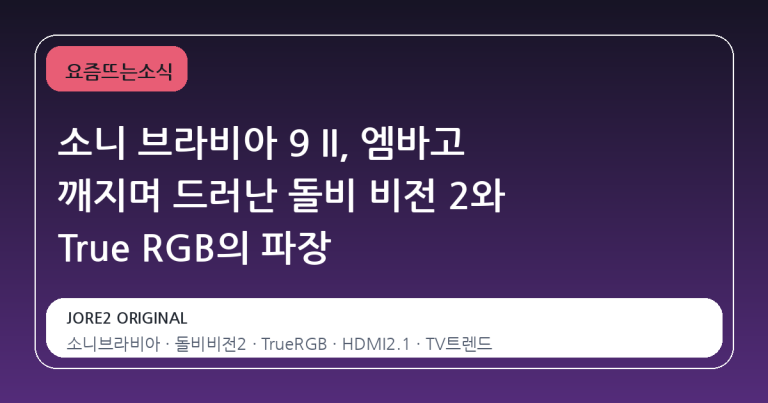 소니 브라비아 9 II, 엠바고 깨지며 드러난 돌비 비전 2와 True RGB의 파장