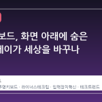 투명 키보드, 화면 아래에 숨은 디스플레이가 세상을 바꾸나