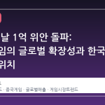 이환, 첫날 1억 위안 돌파: 중국 게임의 글로벌 확장성과 한국 시장의 위치