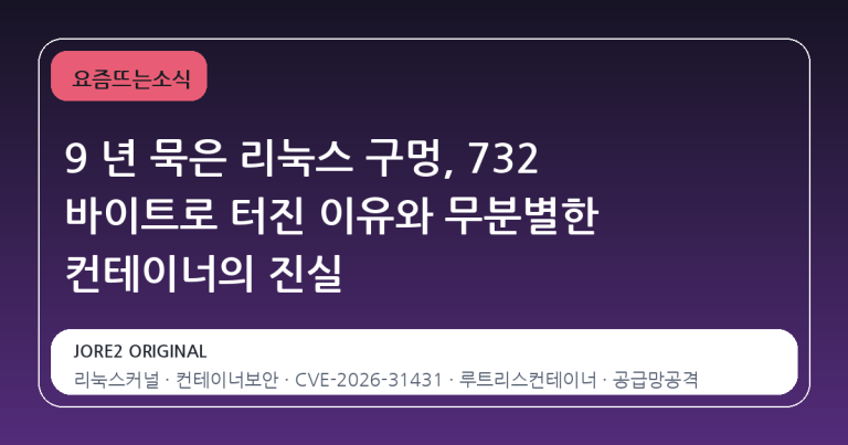 9 년 묵은 리눅스 구멍, 732 바이트로 터진 이유와 무분별한 컨테이너의 진실