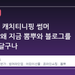 11 번가 캐치티니핑 썸머 라인업, 왜 지금 뽐뿌와 블로그를 뜨겁게 달구나
