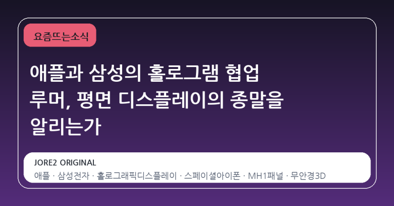애플과 삼성의 홀로그램 협업 루머, 평면 디스플레이의 종말을 알리는가