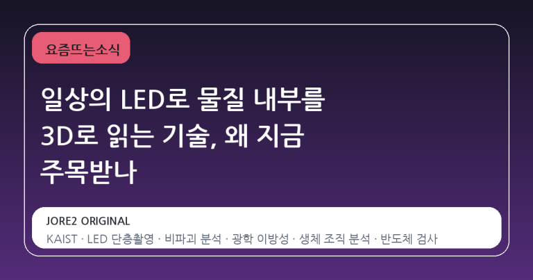 일상의 LED로 물질 내부를 3D로 읽는 기술, 왜 지금 주목받나