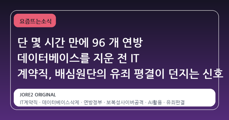 단 몇 시간 만에 96 개 연방 데이터베이스를 지운 전 IT 계약직, 배심원단의 유죄 평결이 던지는 신호