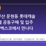 2026 부산 문현동 롯데캐슬 인피니엘 공동구매 및 입주 박람회, 벡스코에서 만나다