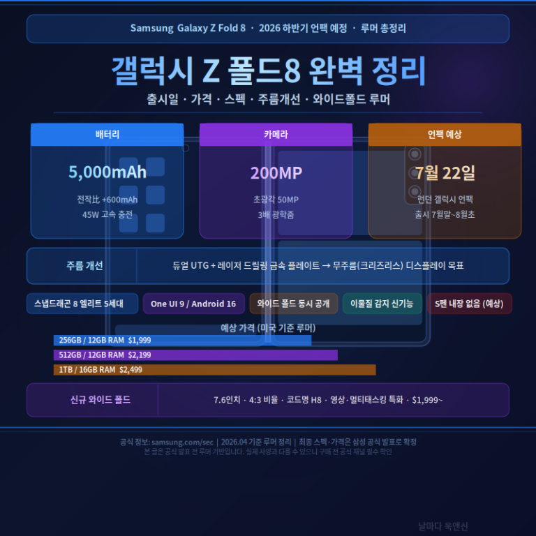 갤럭시 Z 폴드8, 주름 없는 화면과 와이드 폼팩터가 불러온 폴더블의 대전환