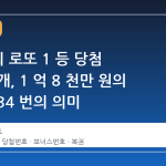 1222 회 로또 1 등 당첨 번호 공개, 1 억 8 천만 원의 기쁨과 34 번의 의미