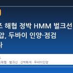 호르무즈 해협 정박 HMM 벌크선 화재 진압, 두바이 인양·점검 들어간다