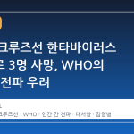 대서양 크루즈선 한타바이러스 감염으로 3명 사망, WHO의 사람 간 전파 우려