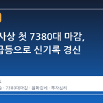 코스피 사상 첫 7380대 마감, 6.5% 급등으로 신기록 경신