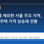 강남구를 제외한 서울 주요 지역, 5 월 초 주택 가격 상승세 전환