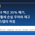 코로나19 백신 30% 폐기, 수조 원 혈세 손실 우려와 재고 관리 시스템의 허점