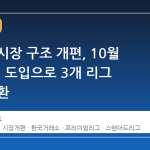 코스닥 시장 구조 개편, 10월 '승강제' 도입으로 3개 리그 체제 전환