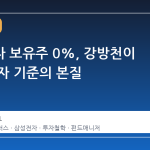 삼성전자 보유주 0%, 강방천이 밝힌 투자 기준의 본질