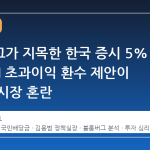 블룸버그가 지목한 한국 증시 5% 급락, AI 초과이익 환수 제안이 야기한 시장 혼란