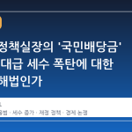 김용범 정책실장의 '국민배당금' 제안, 역대급 세수 폭탄에 대한 현실적 해법인가